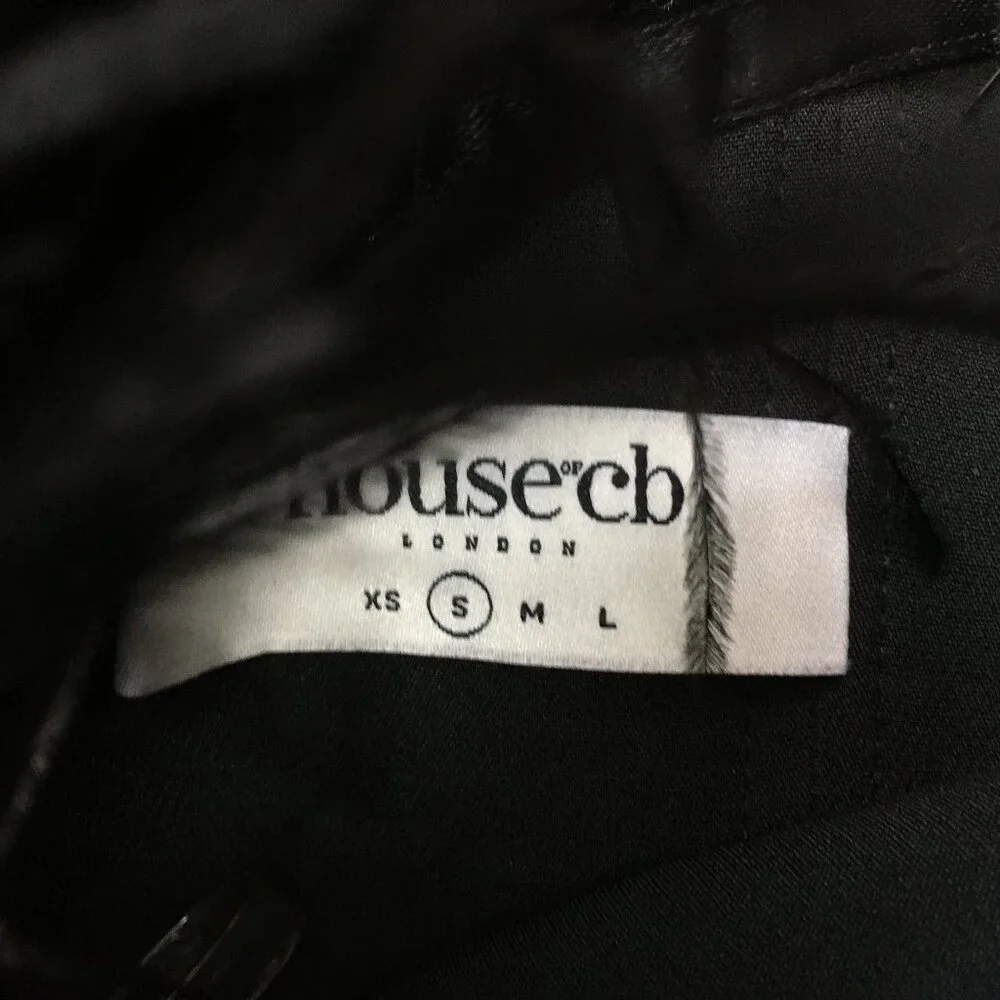 HOUSE OF CB Black Feather Inserts Sleeveless Dress - Picture 2 of 10